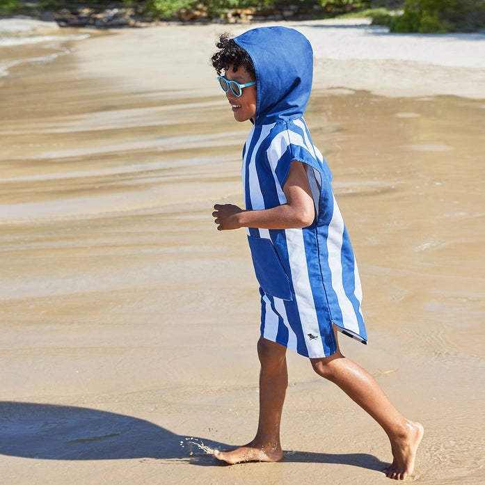 Dock & Bay Kids Poncho - Cabana - Whitsunday Blue
